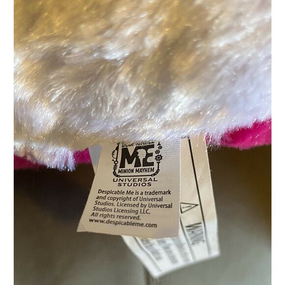 Despicable ME Universal Studios Parks Plush Fluffy Unicorn Heart Rainbow Pillow - Picture 3 of 5